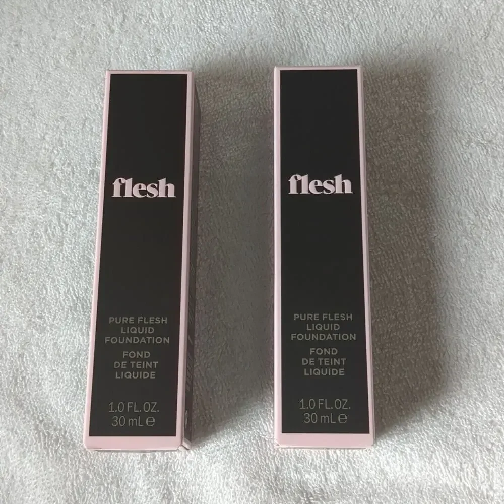 FLESH‎ Pure Flesh Liquid Foundation Lot 09 HONEY NEUTRAL Skin Clean NIB Lot of 2